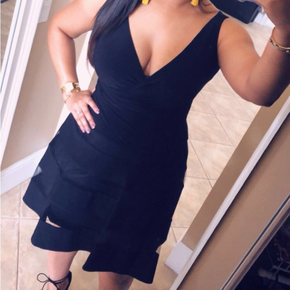 Ralph Lauren Black Label V-Neck Mini Dress